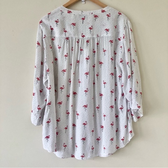 Harper Challis Button-Front 3/4 Sleeve Blouse Size 2X - Picture 7 of 8